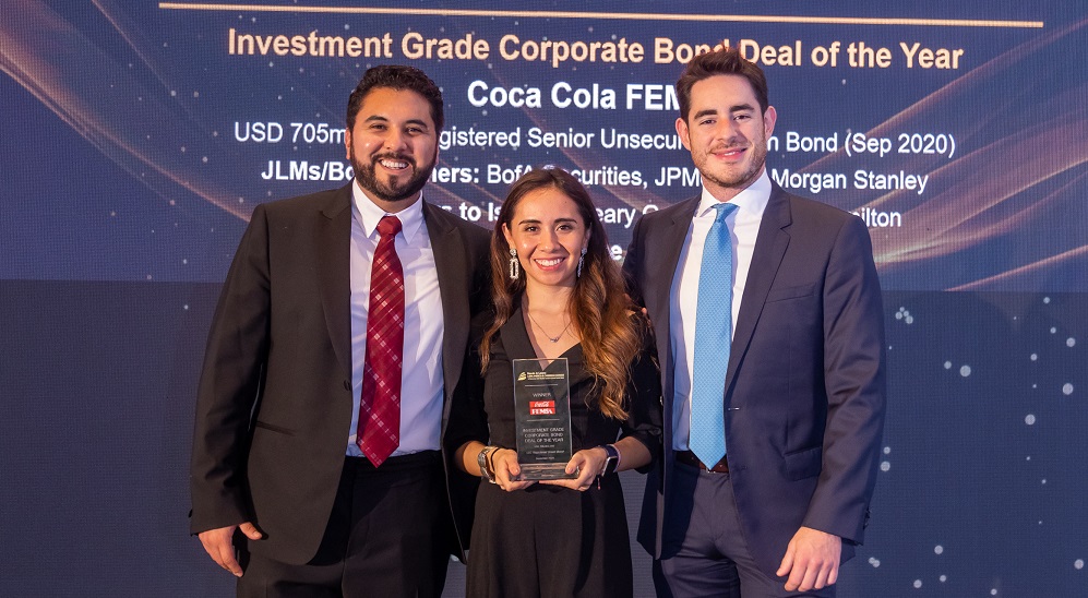 Coca-Cola FEMSA premiada como Transacción del Año en los premios GFC Bonds and Loans Latin America 2021