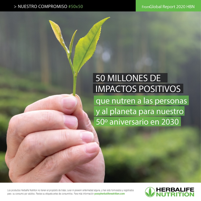 Herbalife Nutrition se compromete a realizar 50 millones de impactos positivos que nutran a las comunidades y el planeta para 2030