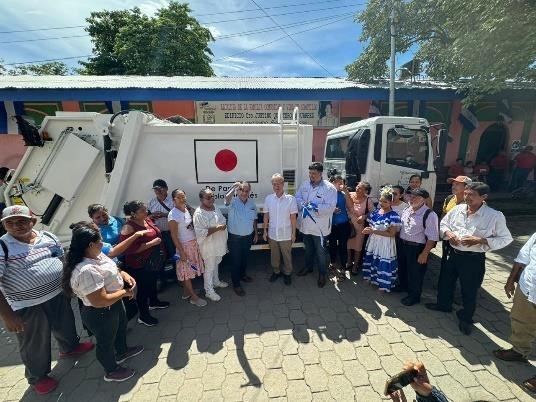 Somotillo cuenta con nuevo camión recolector de basura donado por Japón