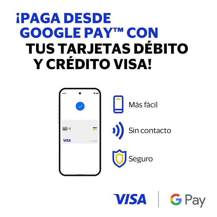Visa integra sus tarjetas a la Billetera de Google en Nicaragua