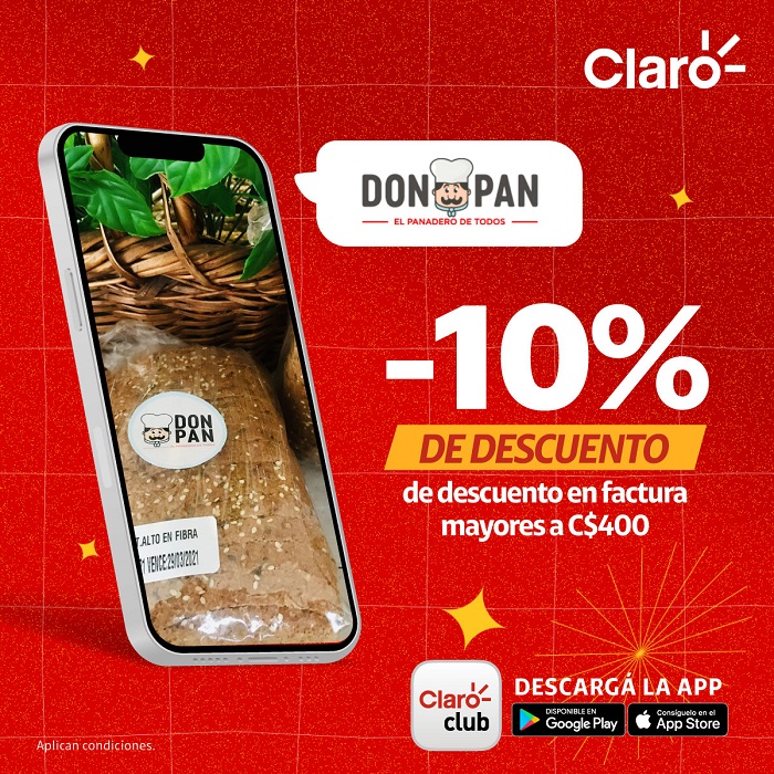 Disfruta de descuentos en Don Pan con Claro Club