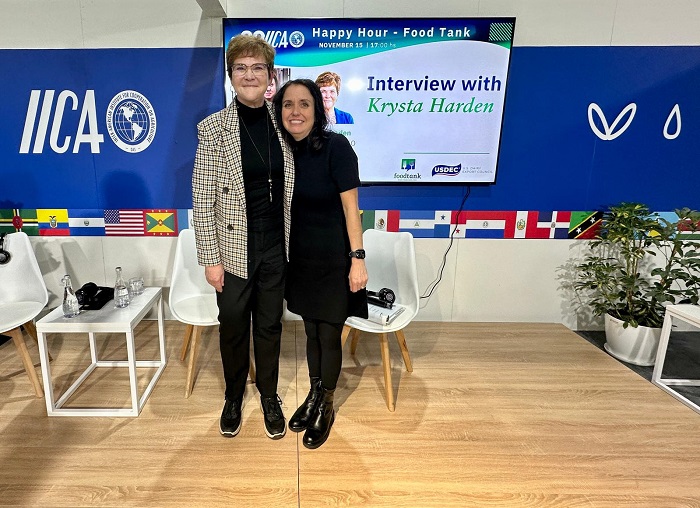 Exportadores lácteos de Estados Unidos divulgaron en la COP29, desde el pabellón del IICA, sus avances en la producción de alimentos sostenibles y accesibles