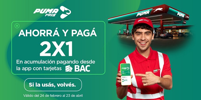 ¡Duplica tus puntos! Puma Energy y BAC lanzan promoción exclusiva con la app Puma PRIS